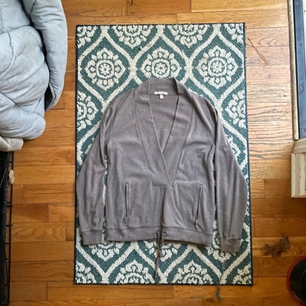 BANANA REPUBLIC Heather Brown Lounge Drawstring Pullover